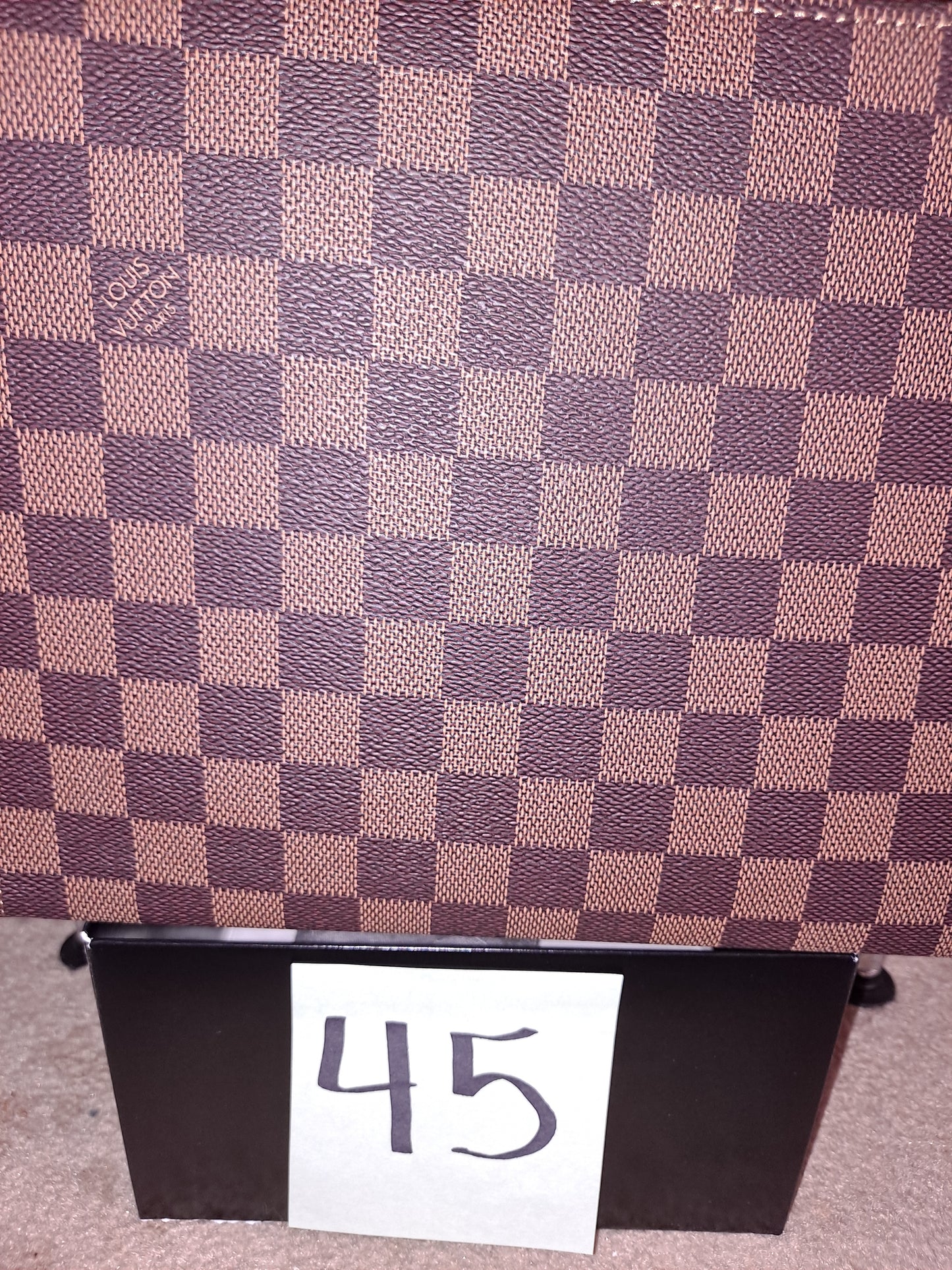 #45 LV Brown check clutch Bag. CLEARANCE