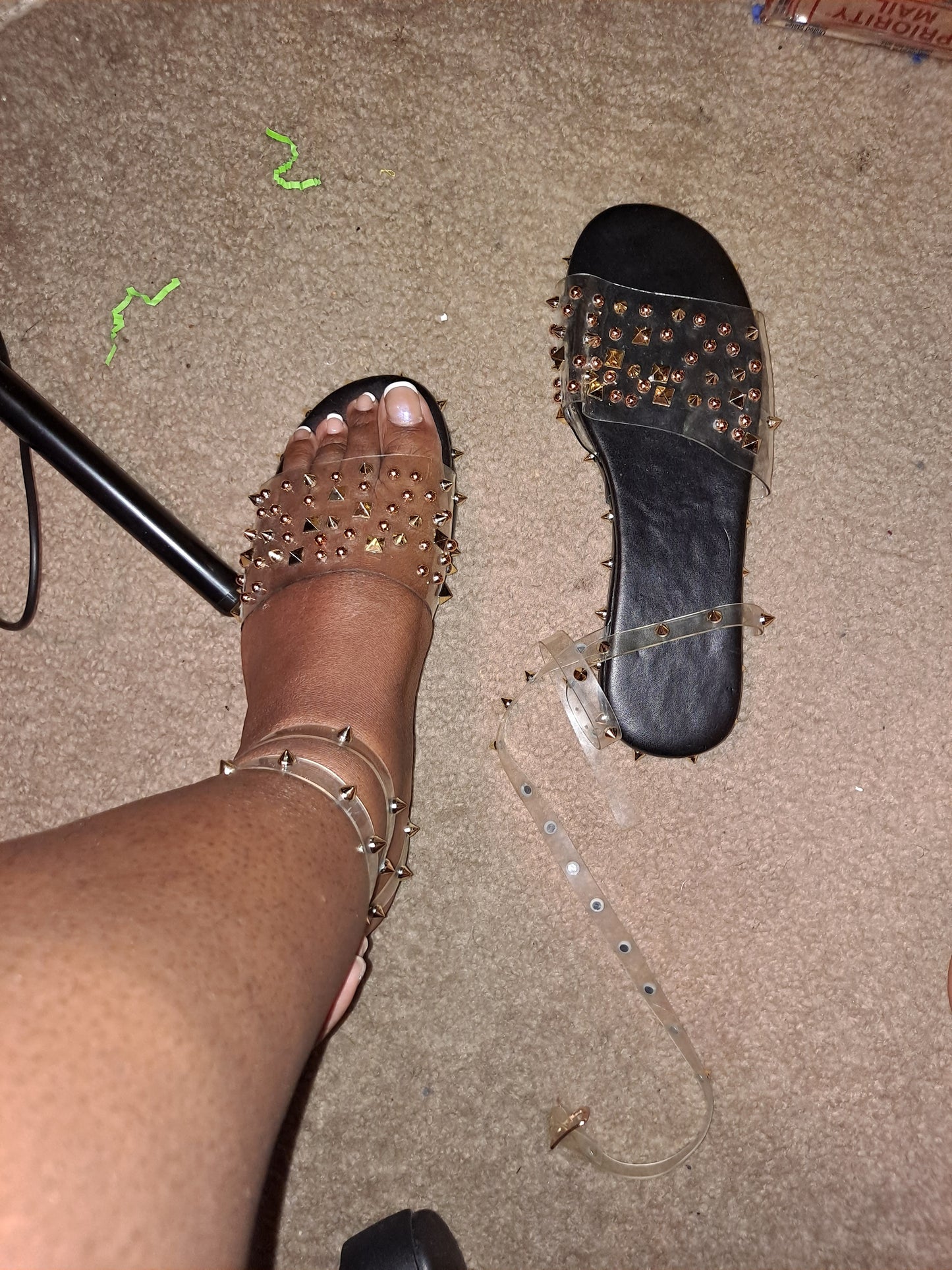 ON HAND SPIKE SANDALS SIZE 8/8.5
