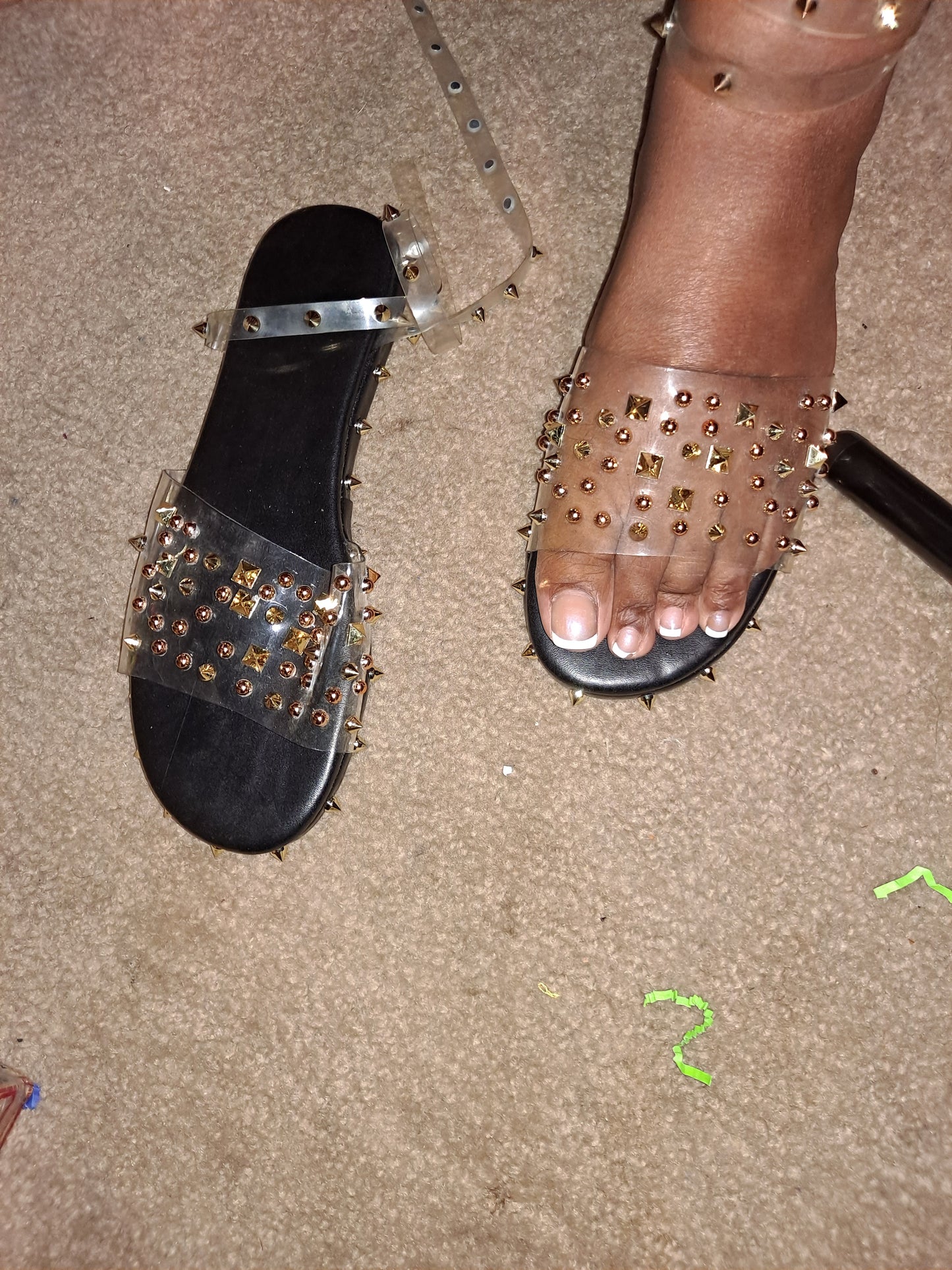 ON HAND SPIKE SANDALS SIZE 8/8.5