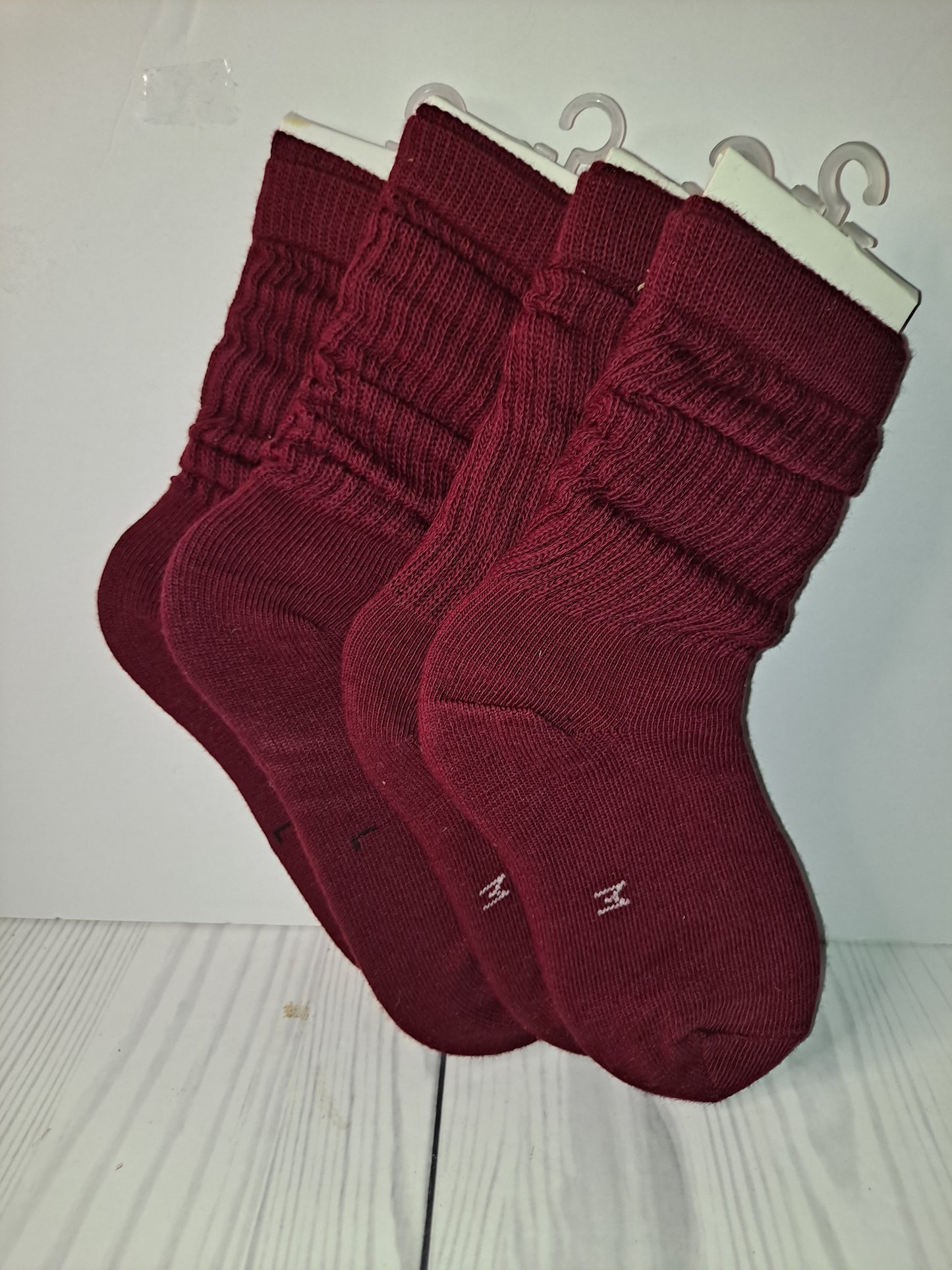 ON HAND BURGUNDY KIDS JUNK SOCKS