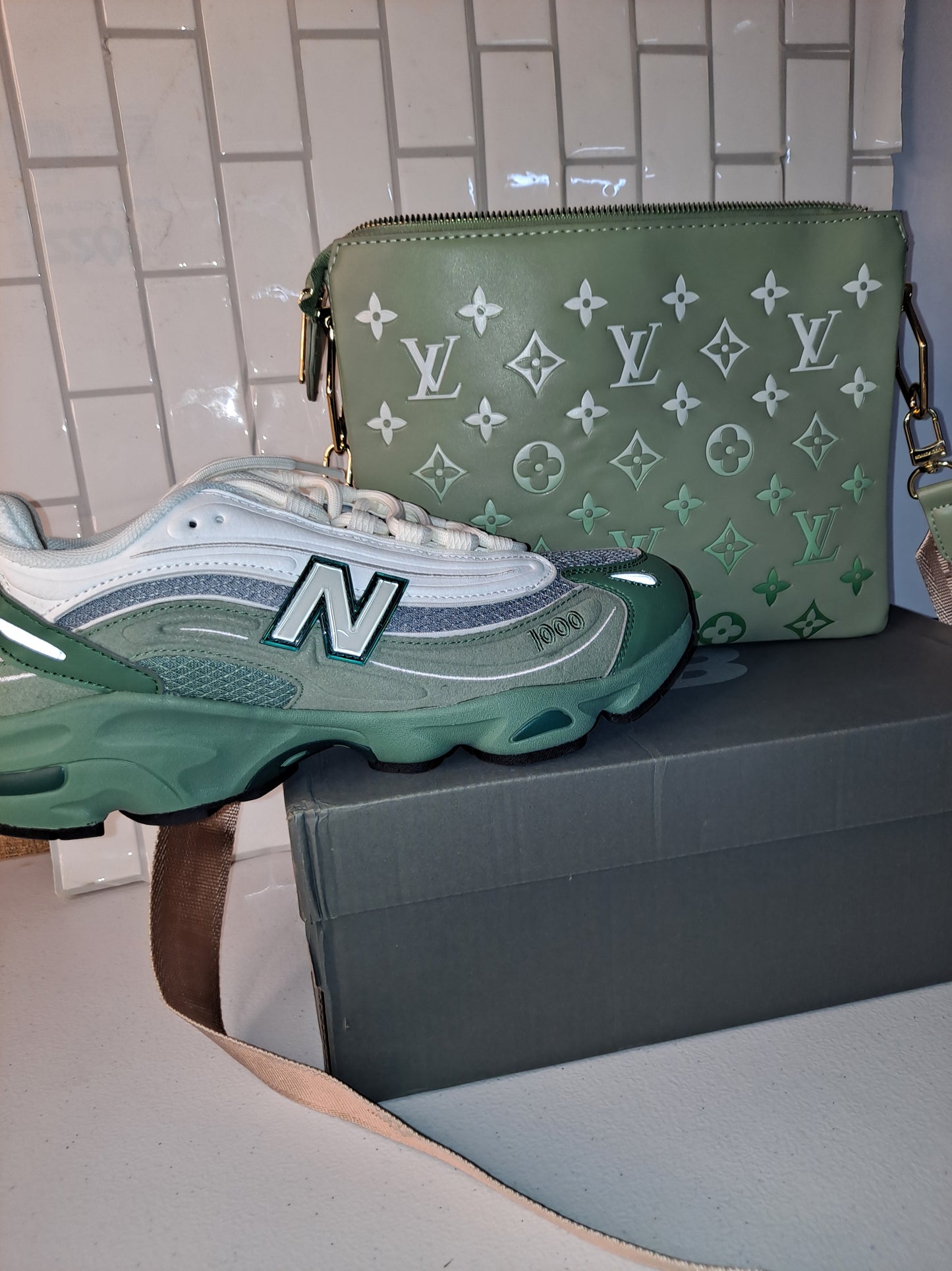 NB SNEAKERS OR LV CROSSBODY BAG