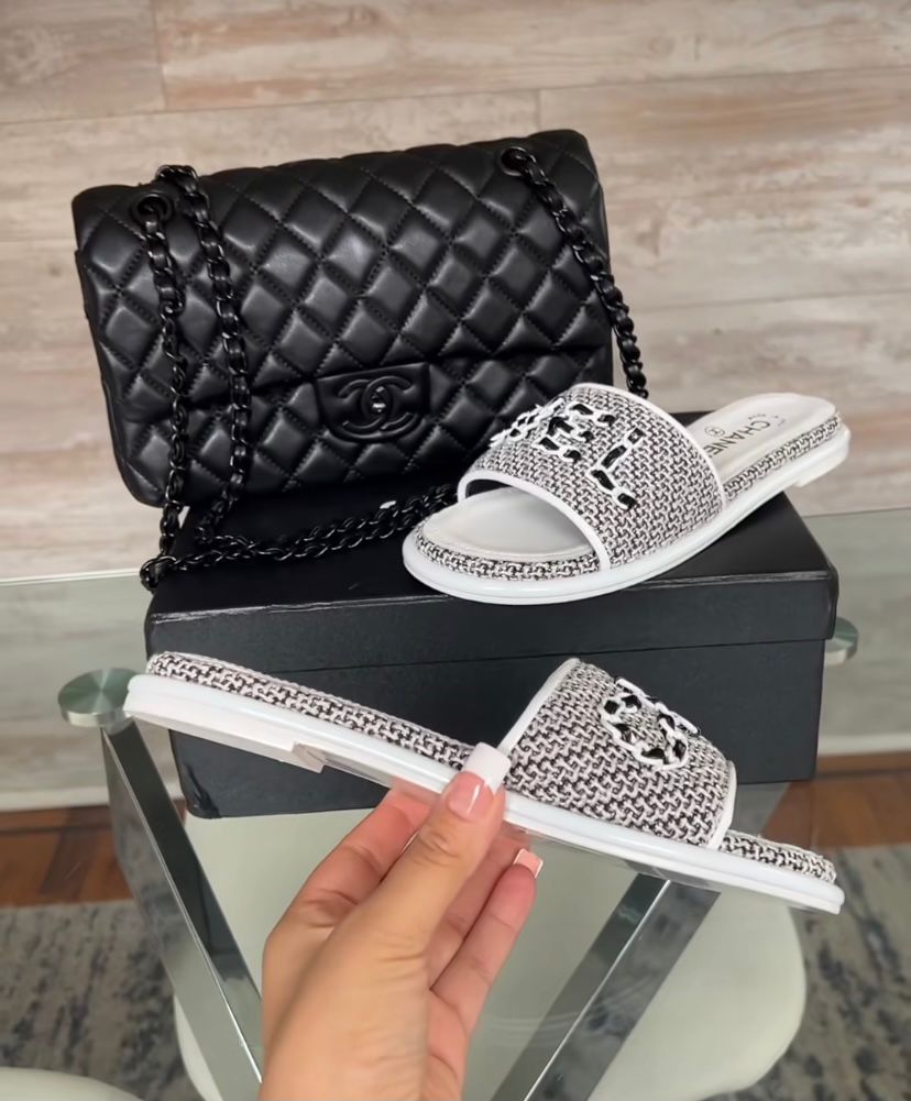 PRE-ORDER CC SET/BUNDLE CROSSBODY BAG & SLIDES/SANDALS