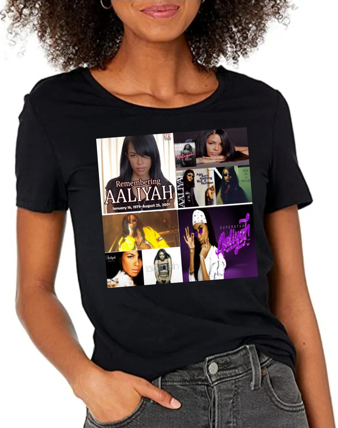 REMEMBERING AALIYAH CUSTOM T-SHIRT VINTAGE UNISEX