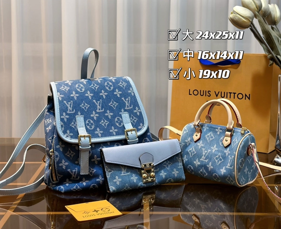 PRE-ORDER LV DENIM NEVERFULL, BACKPACK BAGS BUNDLES