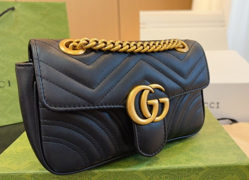 GG GOLD CHAIN CROSSBODY BAGS