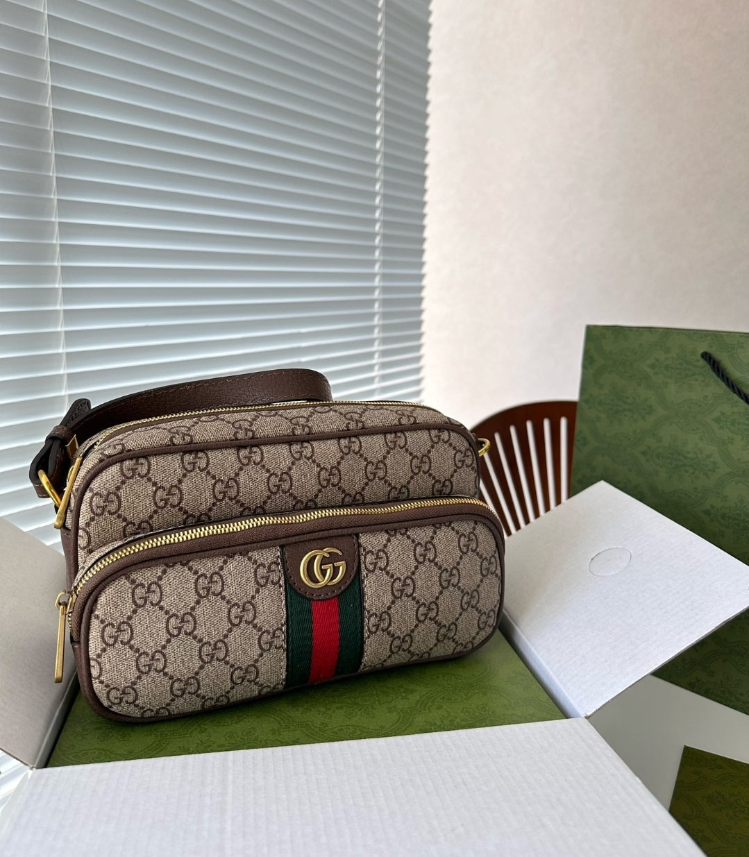 GG DOUBLE ZIP CROSSBODY BAG 73240195