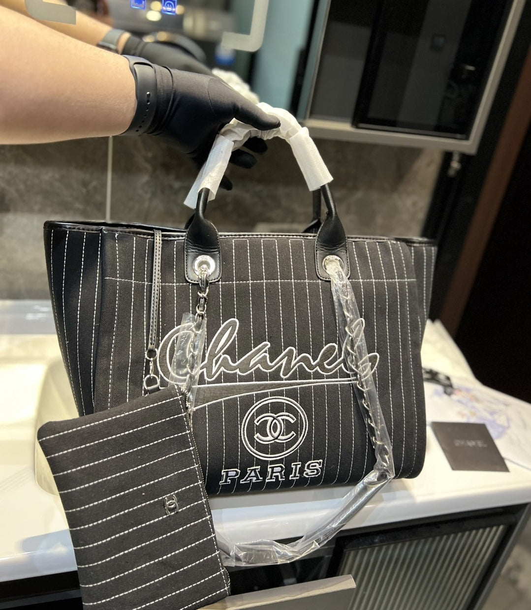 CC BLACK DENIM SET 2PC BAGS 7359160