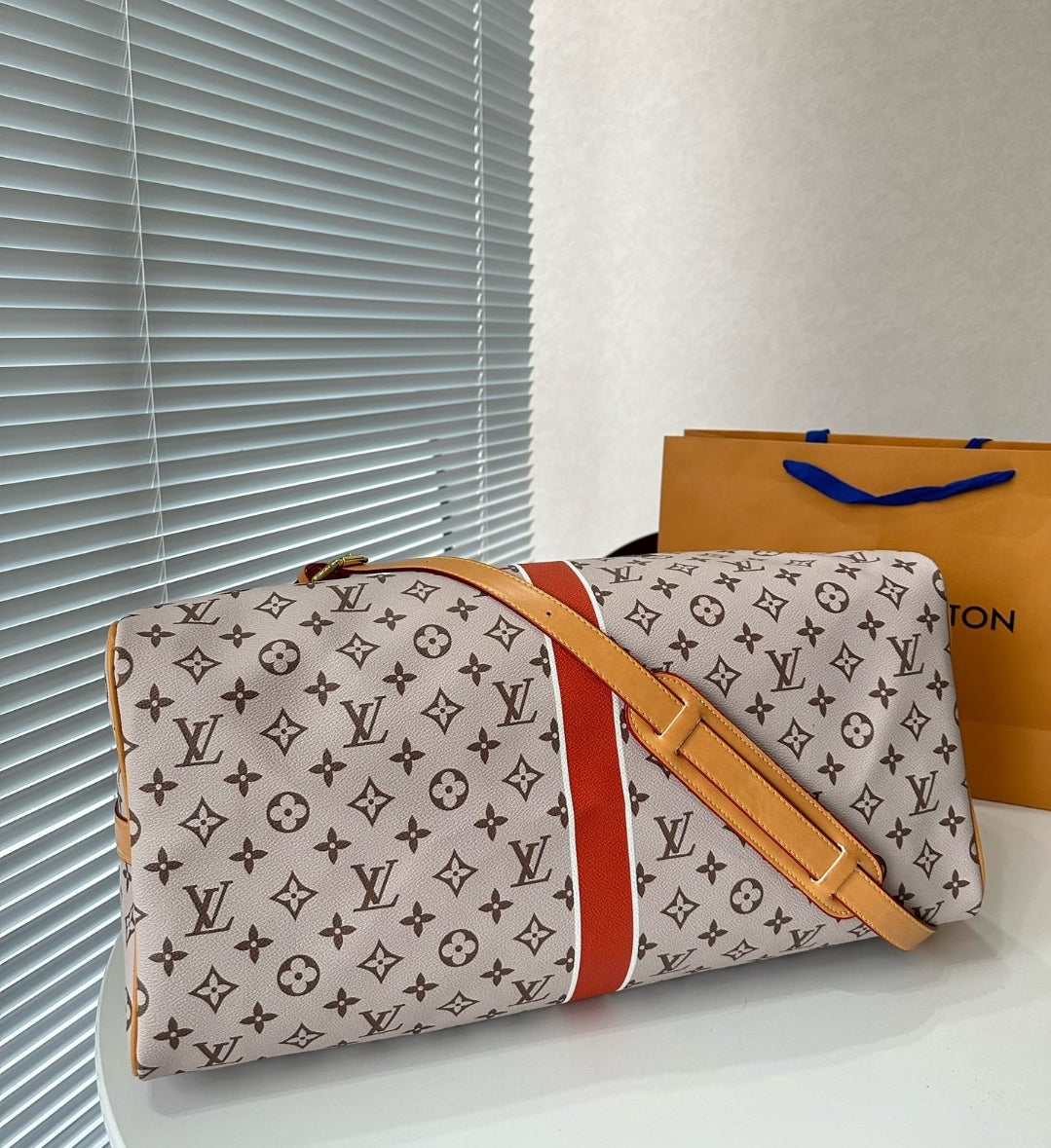 LV RED STRIPE DUFFLE BAG 73240170