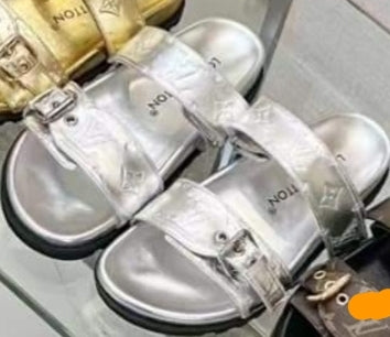 PRE-ORDER LV DOUBLE STRAPS SLIDES