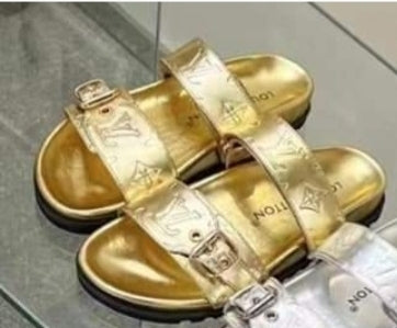 PRE-ORDER LV DOUBLE STRAPS SLIDES