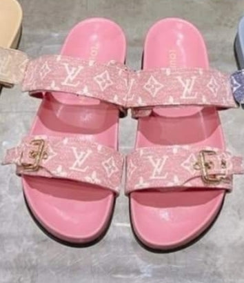 LV 2 STRAPS BUCKLE SLIDES