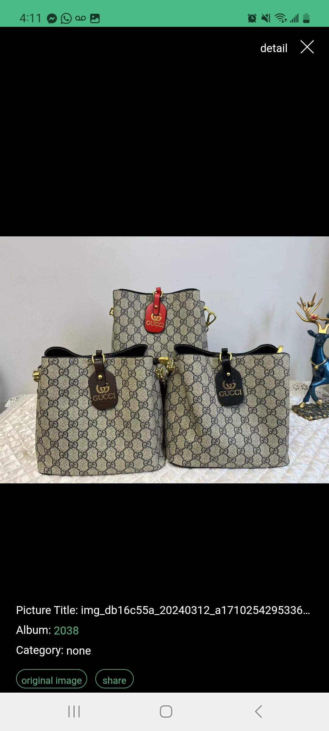 GG HOBO CROSSBODY BAGS 2038