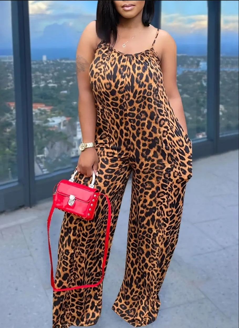 ON HAND LEOPARD JUMPSUIT OUTFIT