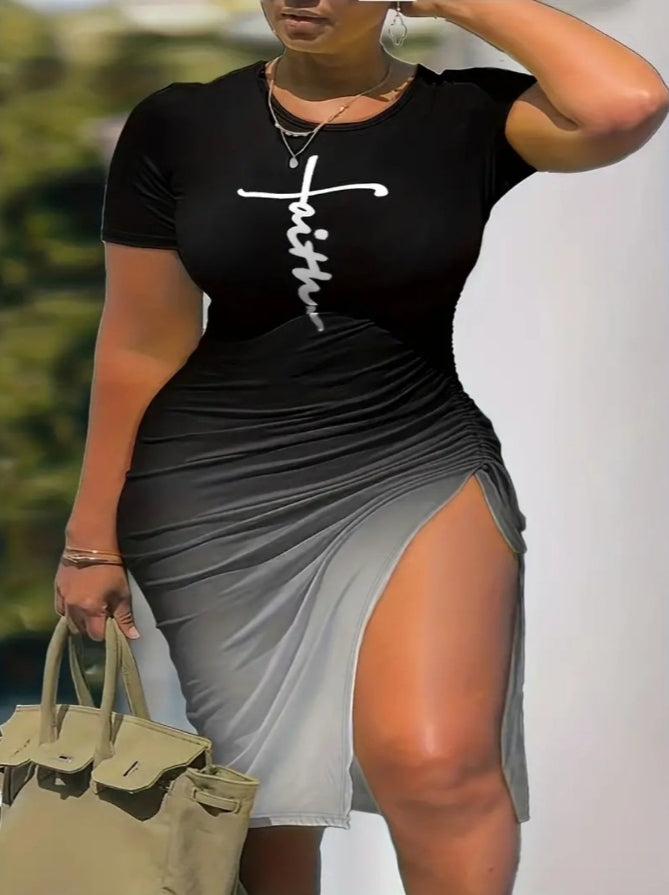 PRE-ORDER FAITH HIGH SPLIT DRESS