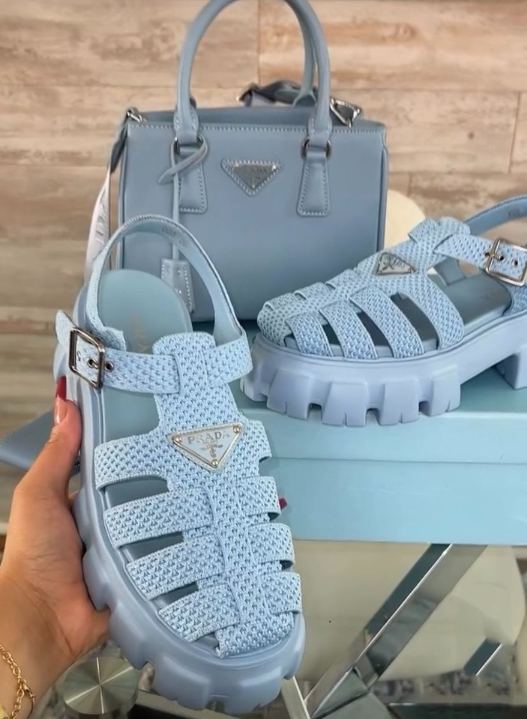 PRE-ORDER PR BLUE SET BAG & SANDALS