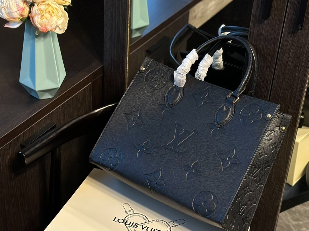 PRE-ORDER BLACK LV EMBOSSED BAG