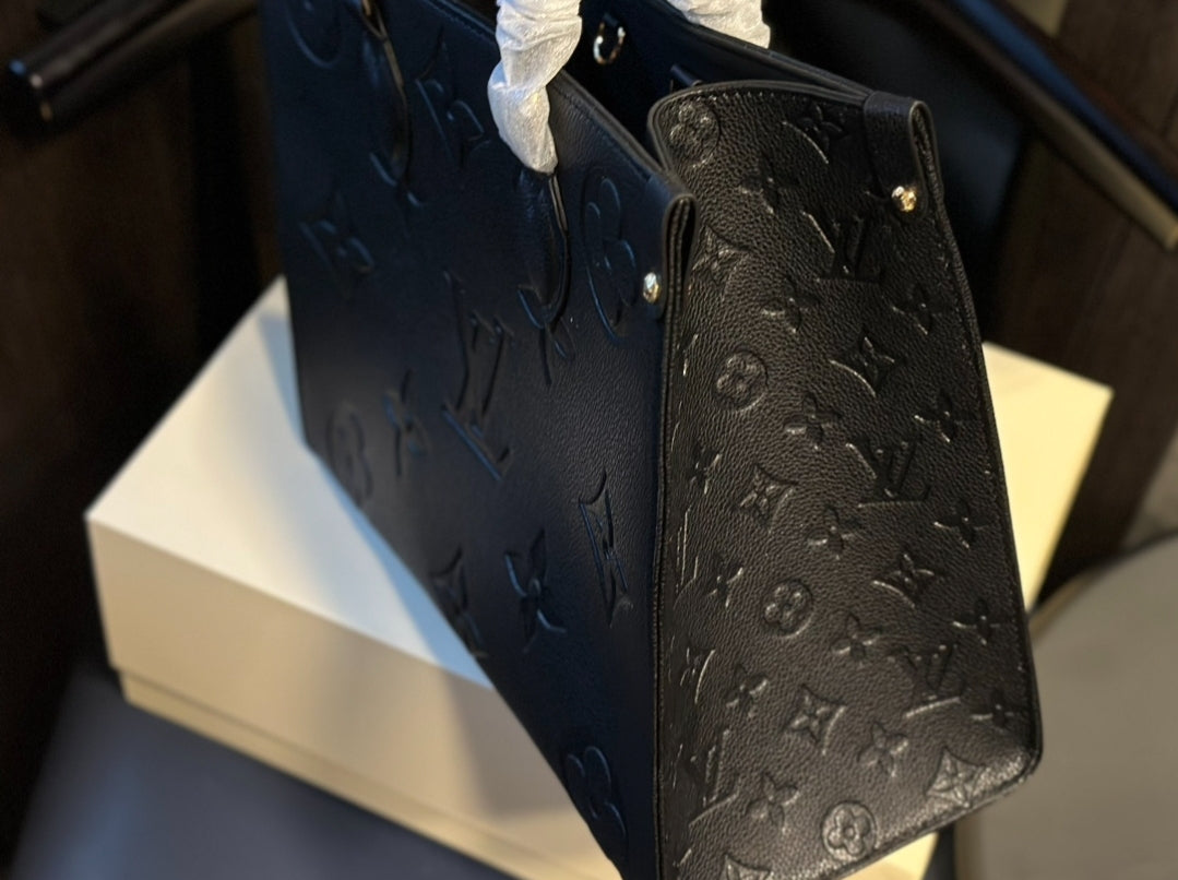 PRE-ORDER BLACK LV EMBOSSED BAG