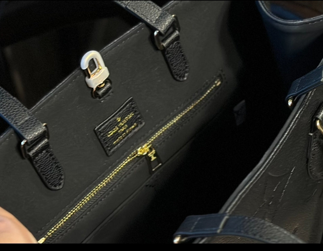 PRE-ORDER BLACK LV EMBOSSED BAG