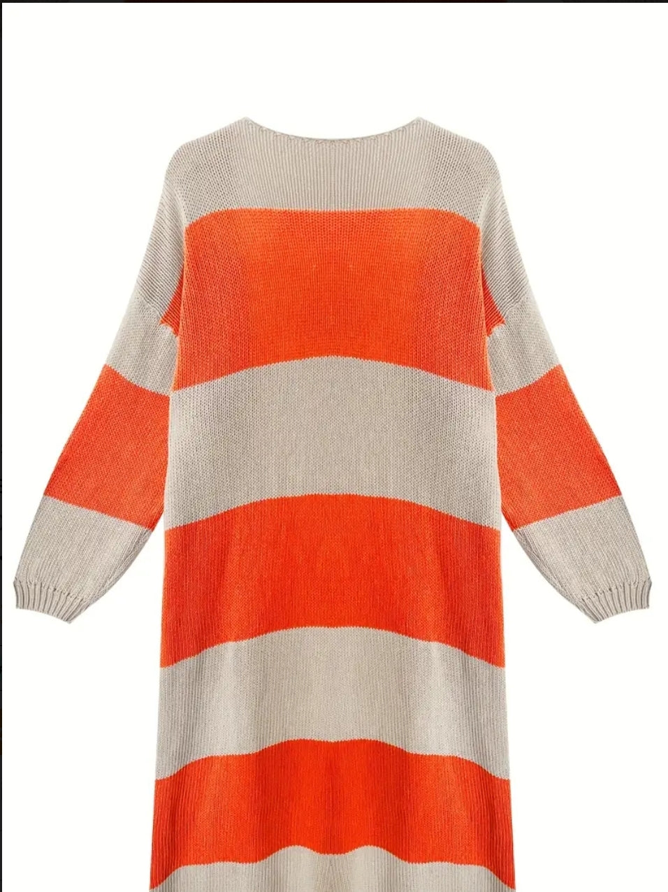 PRE-ORDER ORANGE STRIPE LONG SWEATER