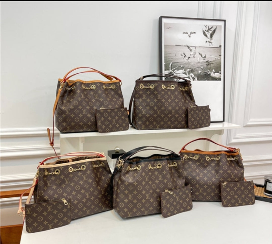 PRE-ORDER LV BUCKET CROSSBODY BAGS & WALLET W/ FREE ACCESSORIES 77748