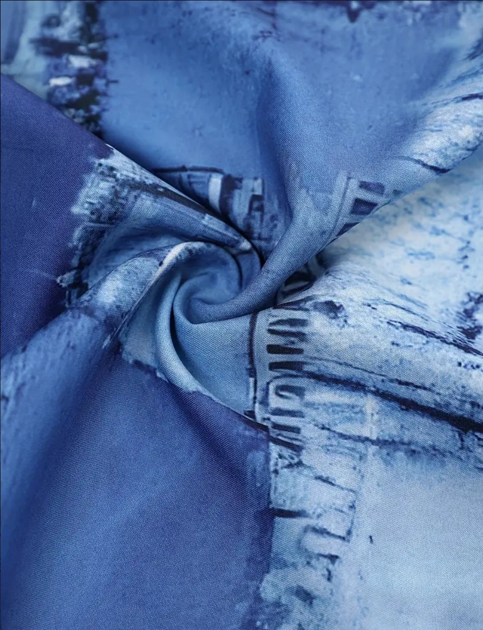 PRE-ORDER BLUE BLOCK PRINT LONG COAT