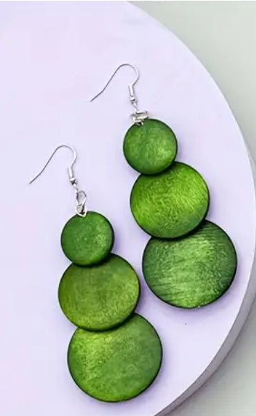 ON HAND GREEN 5 STYLES EARRINGS