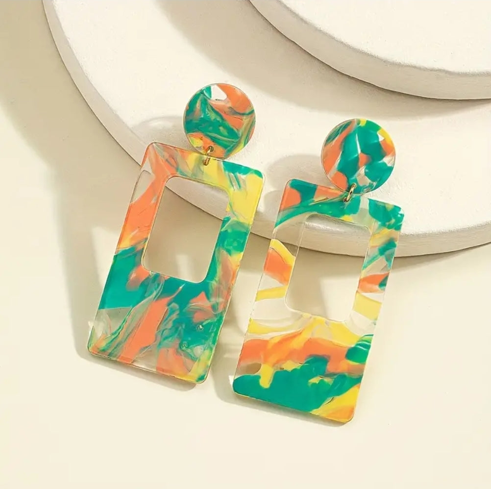 ON HAND MULTICOLORED EARRINGS