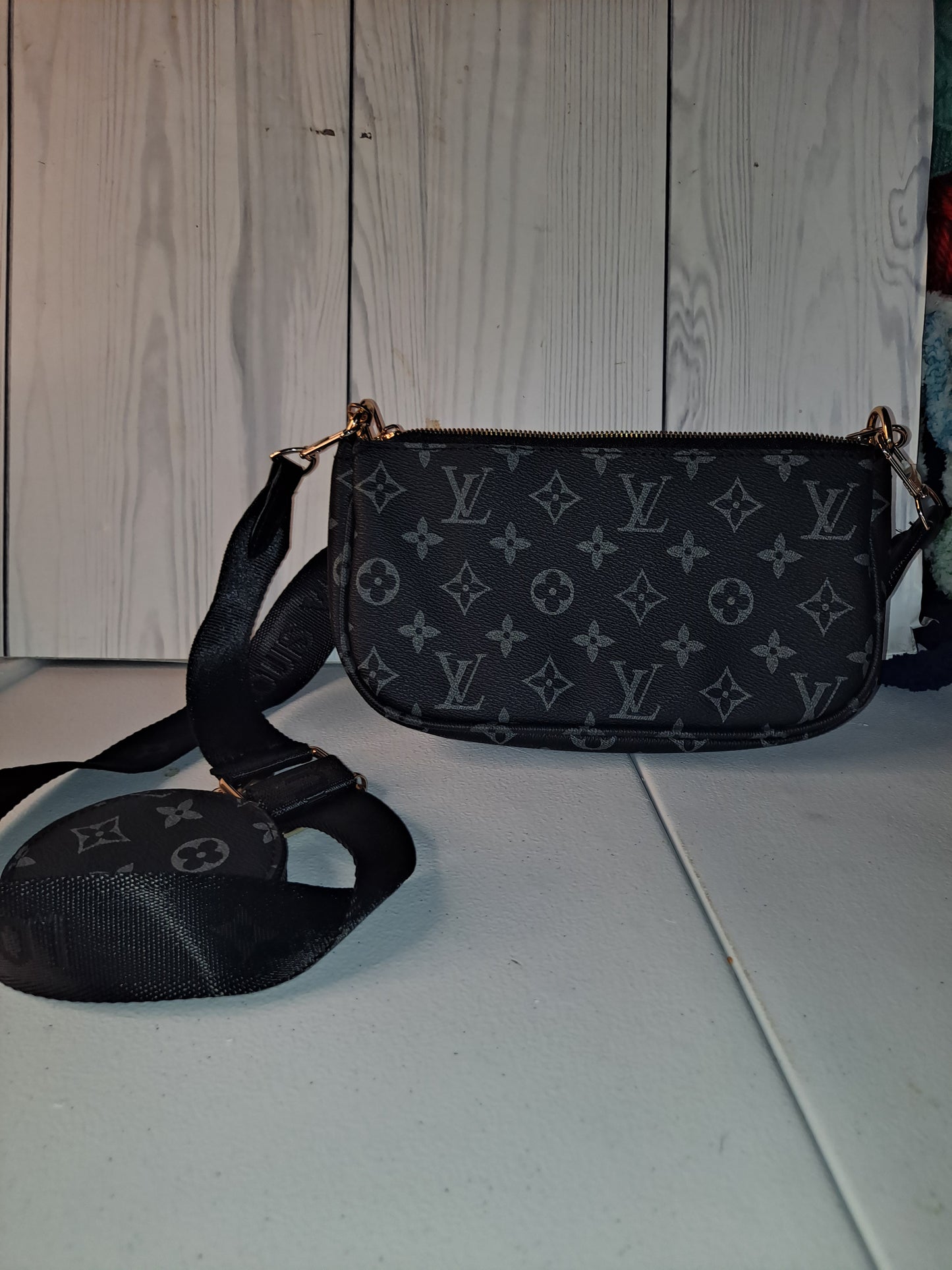 Clearance BLACK LV 3PC CROSSBODY BAG