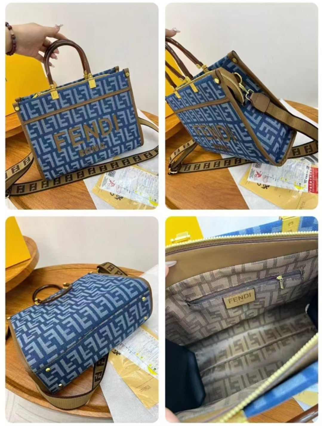 FF TOTE BAG WITH CROSSBODY STRAP