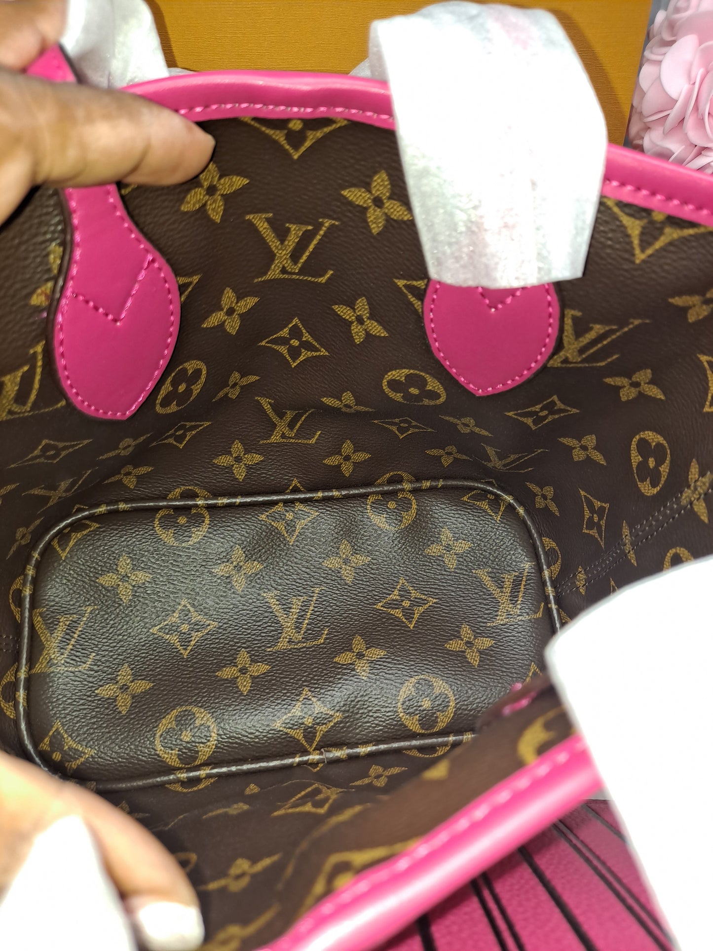 Reversible LV CROSSBODY BAG & WRISTLET