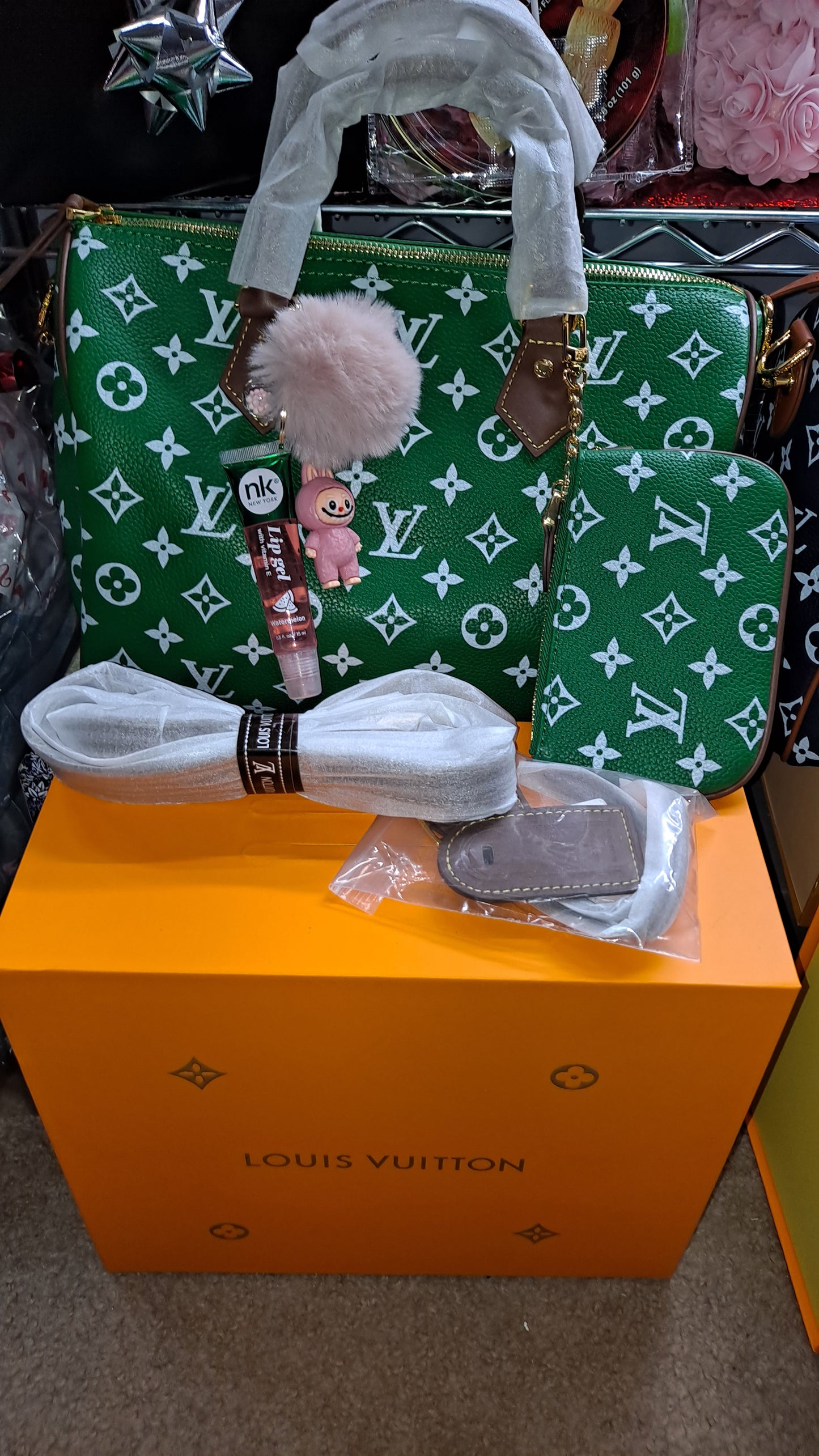 LV SPEEDY 35CM CROSSBODY BAG & WALLET