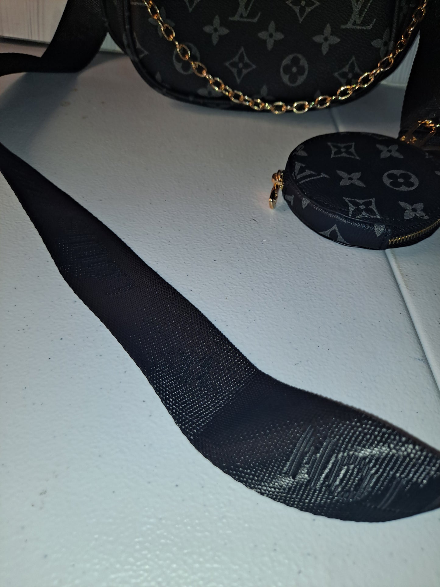 Clearance BLACK LV 3PC CROSSBODY BAG