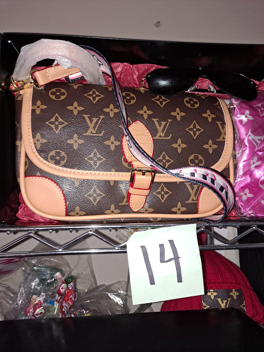 #14 LV Pink crossbody strap bag.  CLEARANCE
