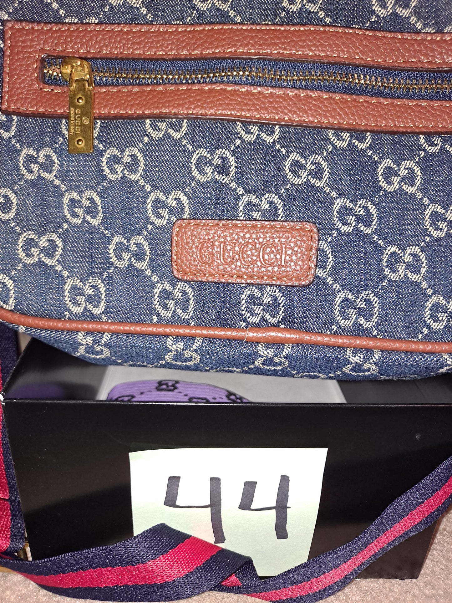 #44 GG DENIM FANNIE BAG. CLEARANCE