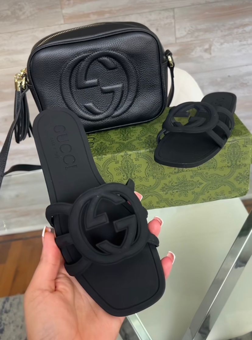 GG SET/BUNDLE CROSSBODY BAG & SLIDES/SANDALS