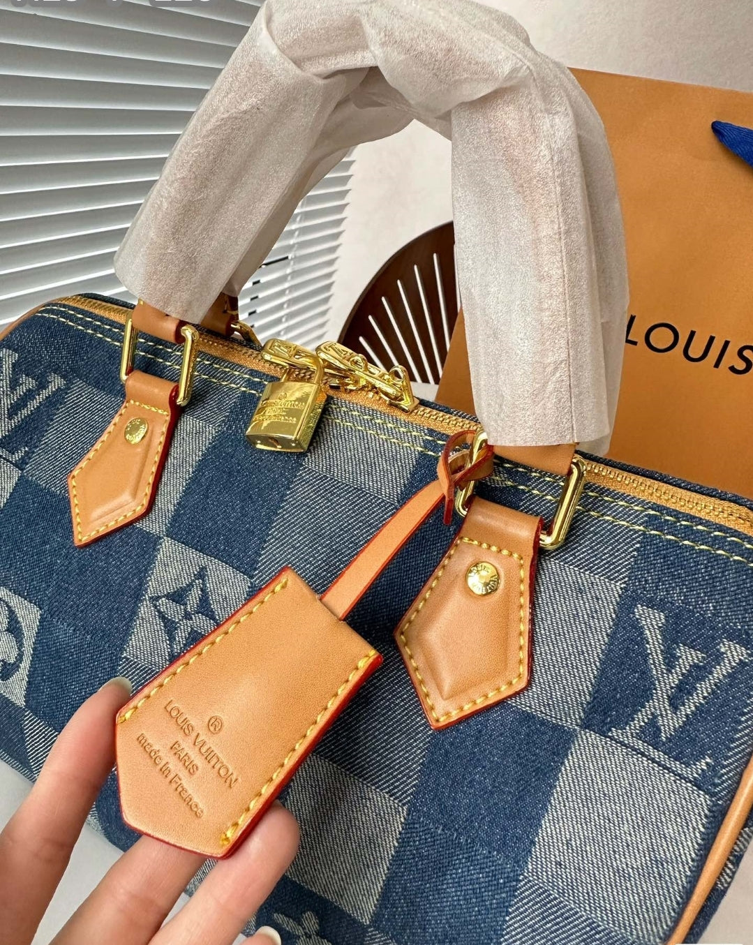 LV DENIM SPEEDY CROSSBODY BAG 73420170