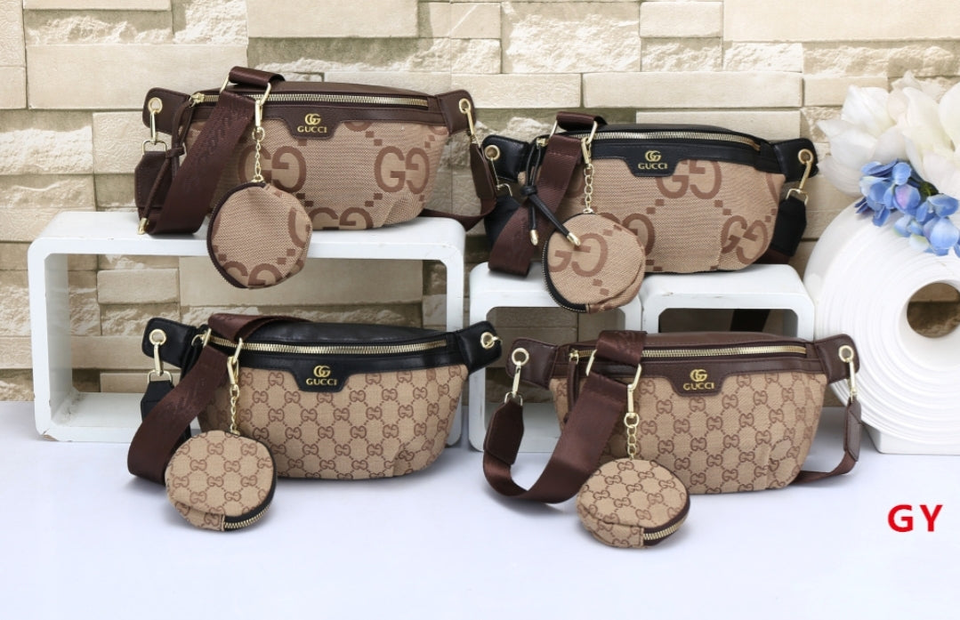 GG 2PC CROSSBODY/ FANNY BAGS 3907