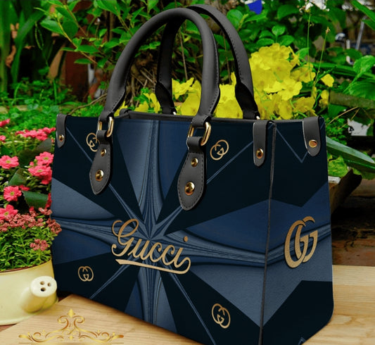 BLUE GG TOTE 3D PRINT BAGS WITH CROSSBODY STRAP