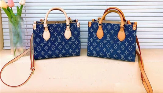 LV DENIM TOTES BAGS WITH CROSSBODY STRAP