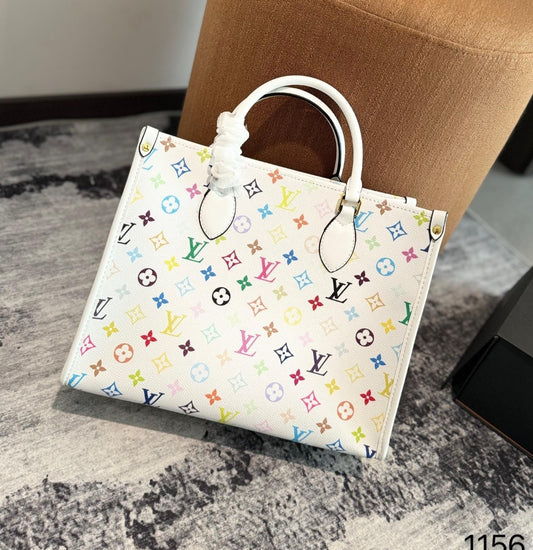 LV WHITE TOTE BAG