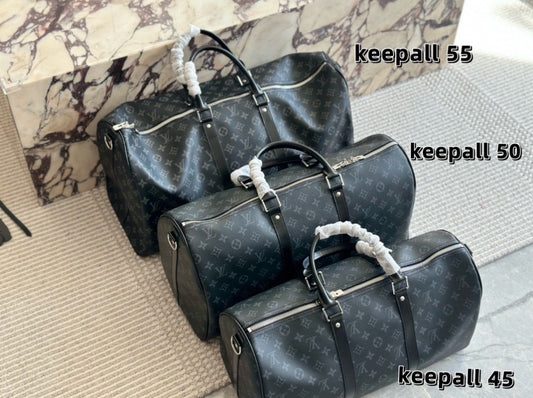 BLACK LV DUFFEL BAG