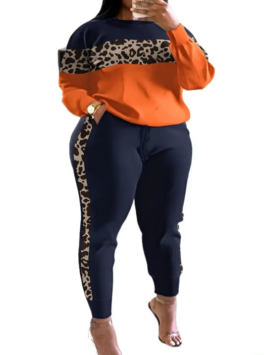 ORANGE 2 PIECE LONG SLEEVE JUMPSUIT OUTFIT