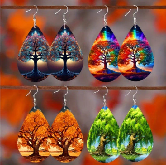 TREE TEAR DROP EARRINGS