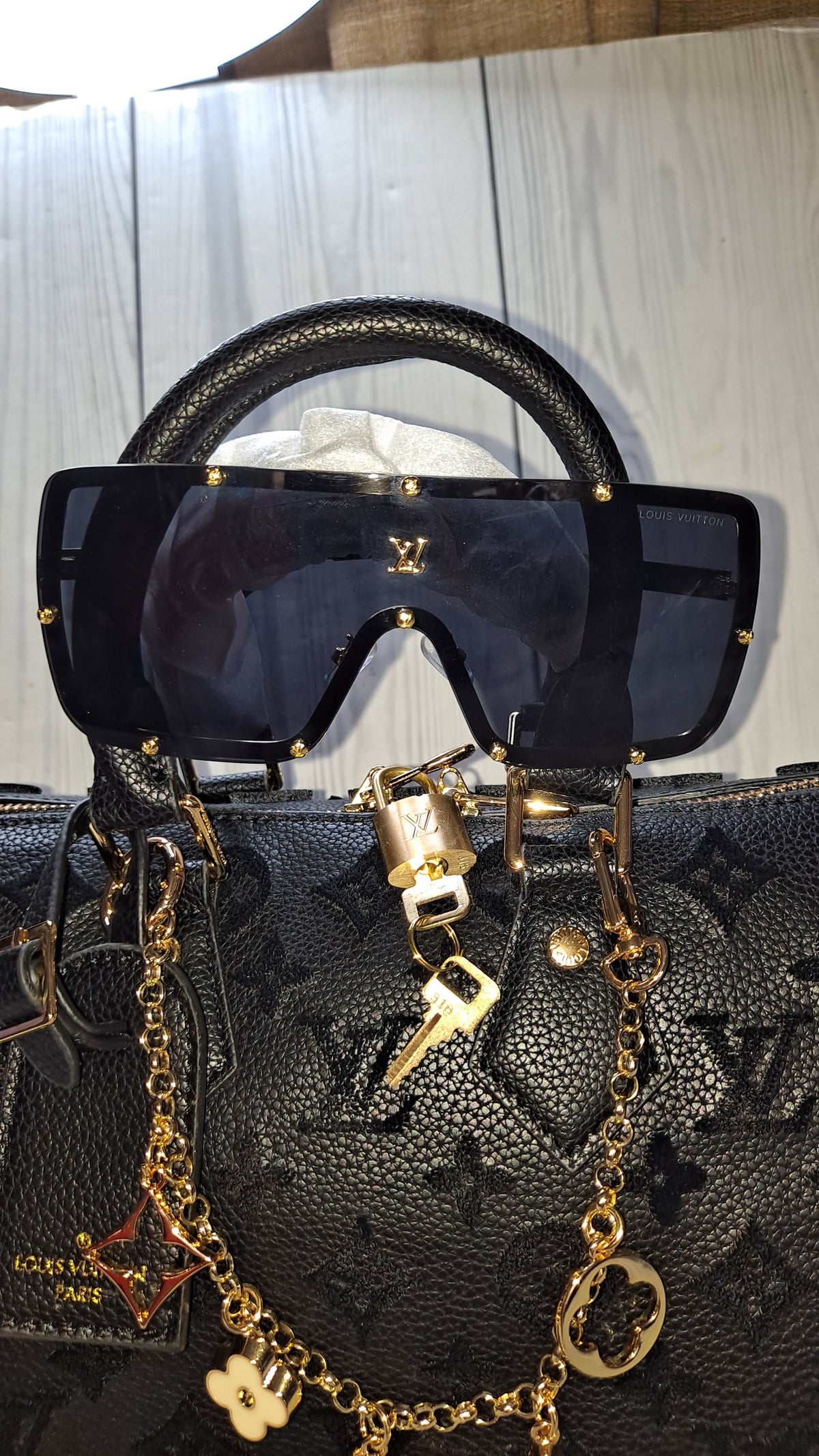 LOUISV BLACK 30" CM SPEEDY CROSSBODY