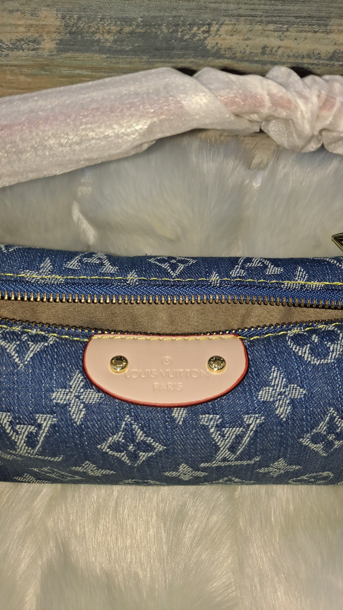 LOUISV MINI DENIUM SHOULDER BAG