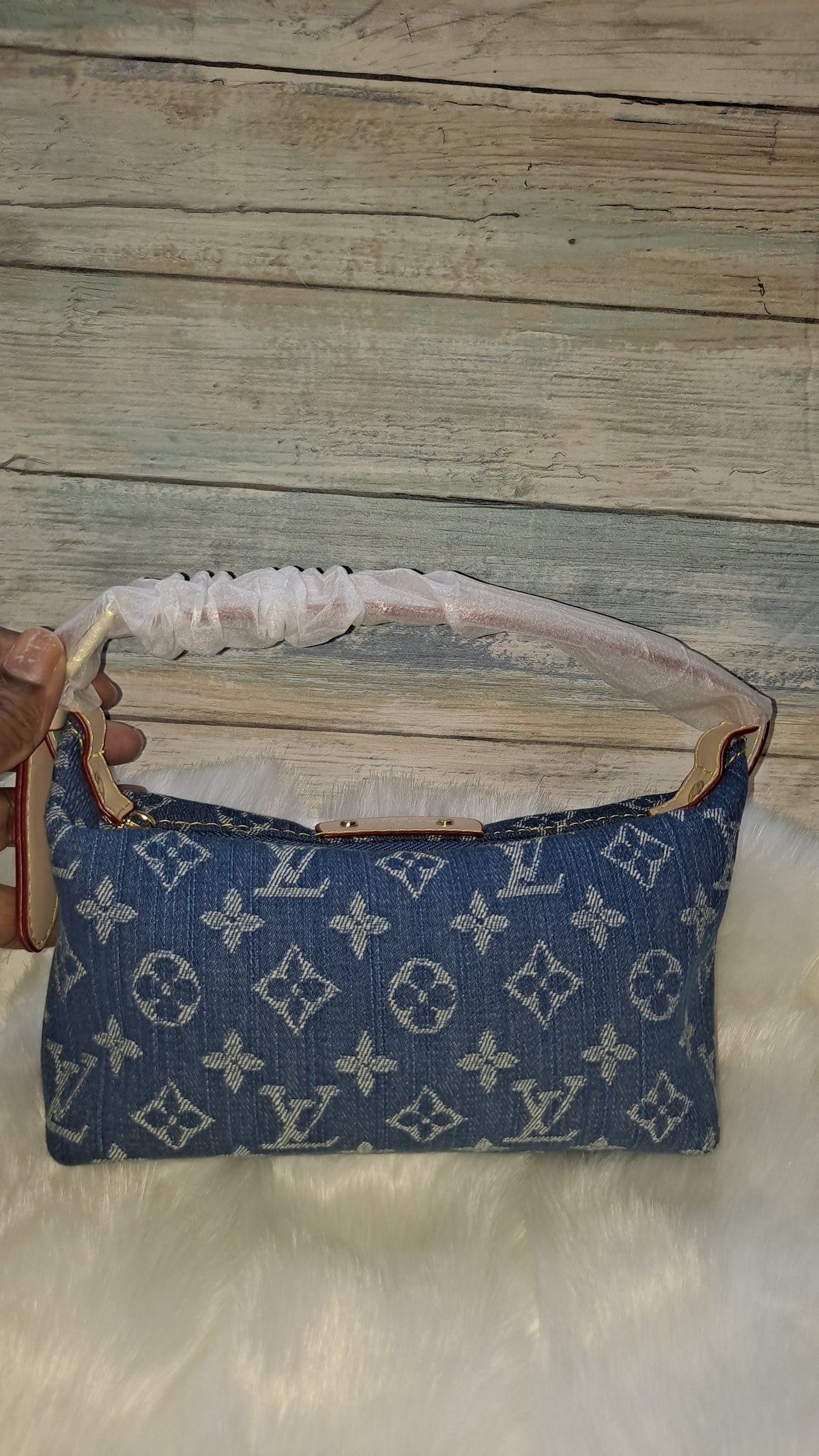 LOUISV MINI DENIUM SHOULDER BAG