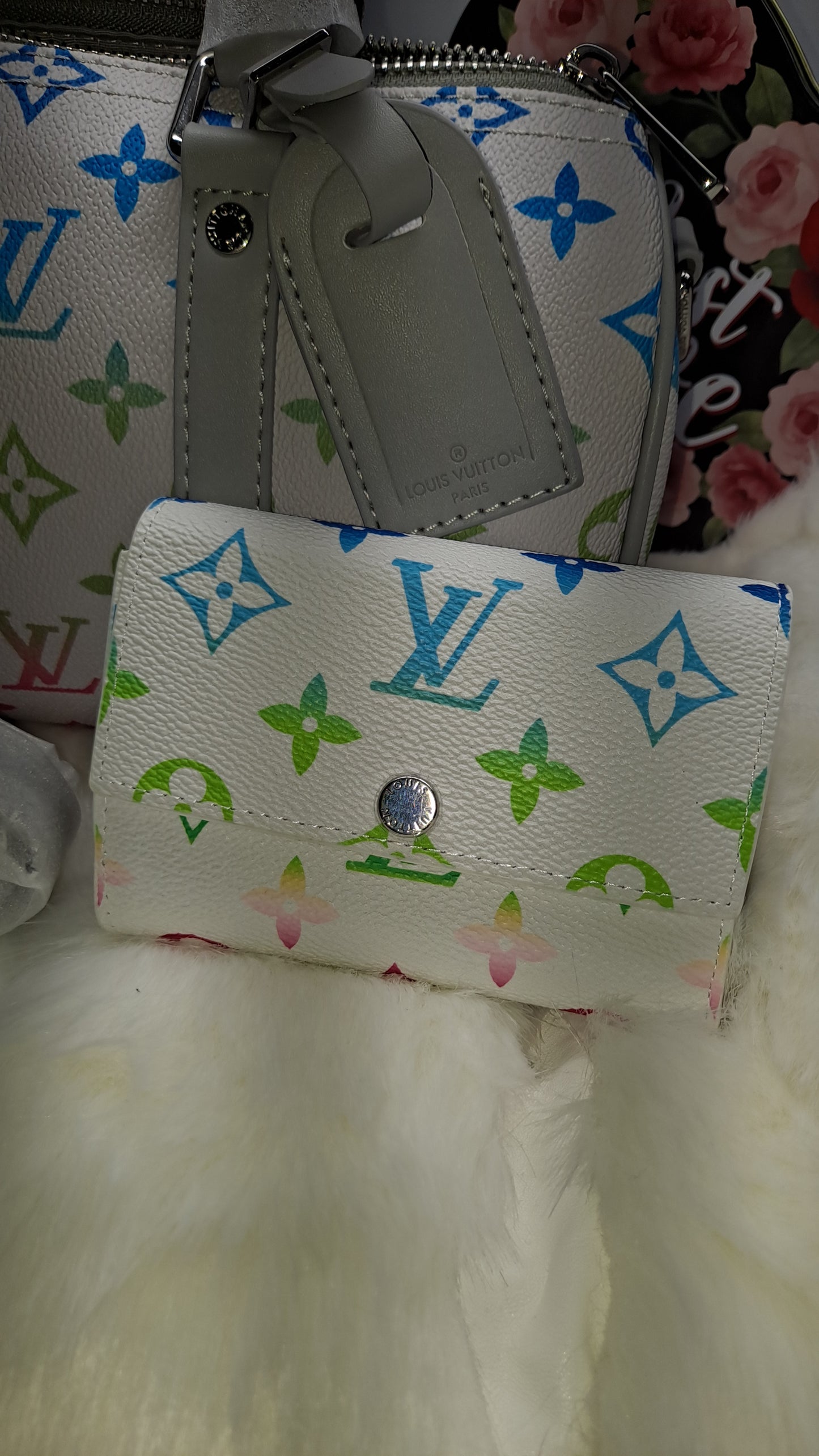 LV SPEEDY 22CM CROSSBODY BAG & WALLET