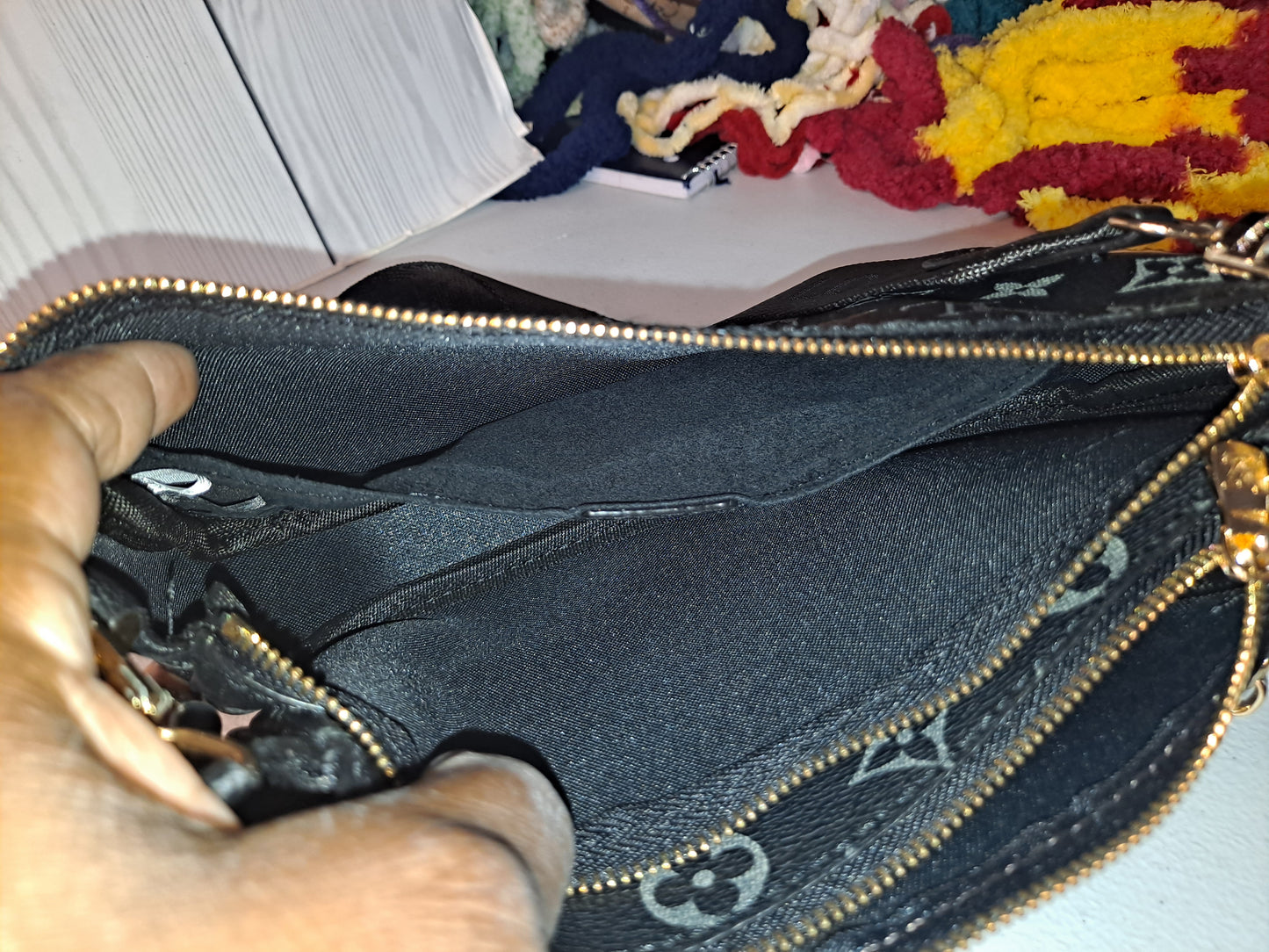 Clearance BLACK LV 3PC CROSSBODY BAG
