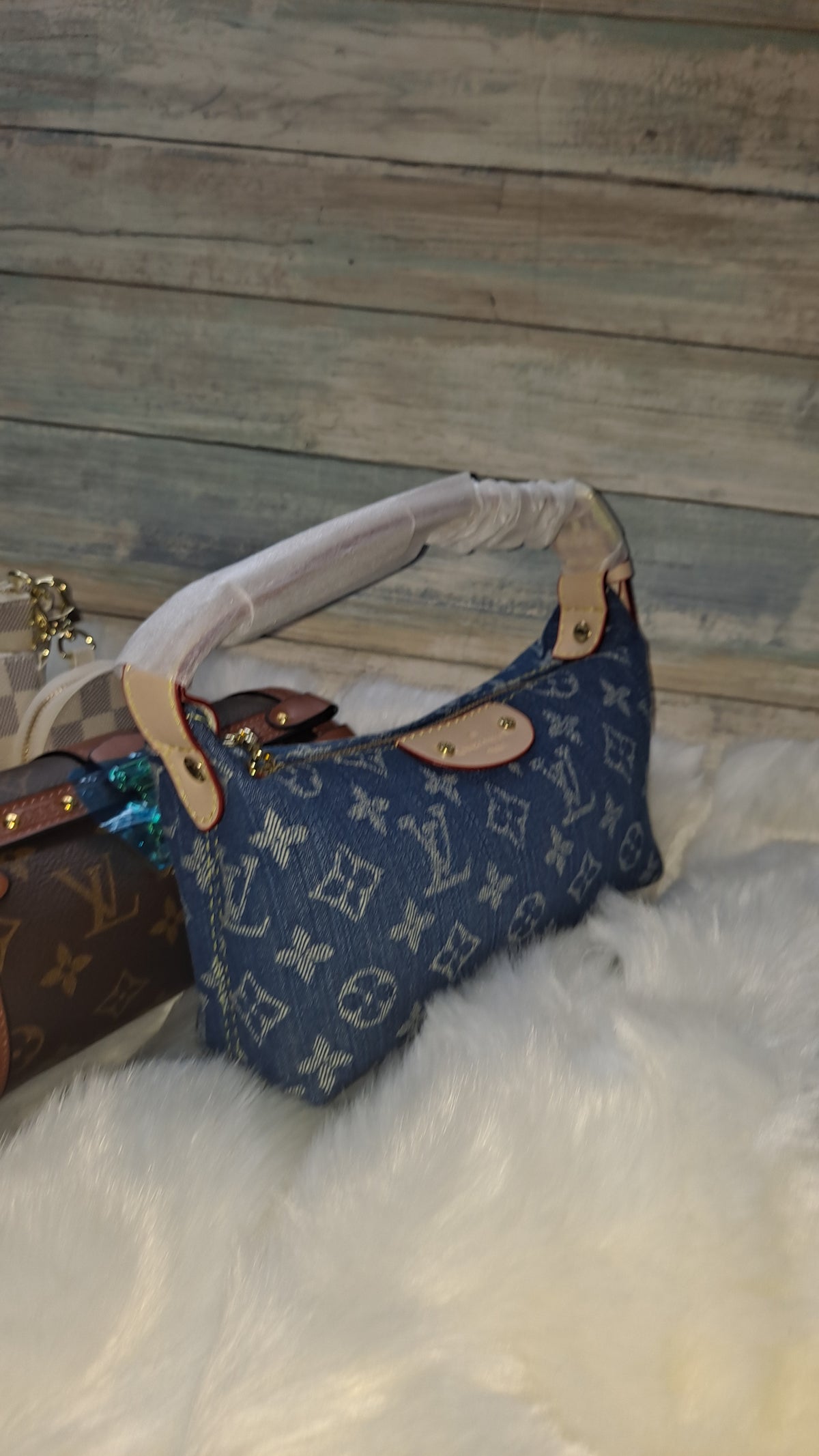 LOUISV MINI DENIUM SHOULDER BAG
