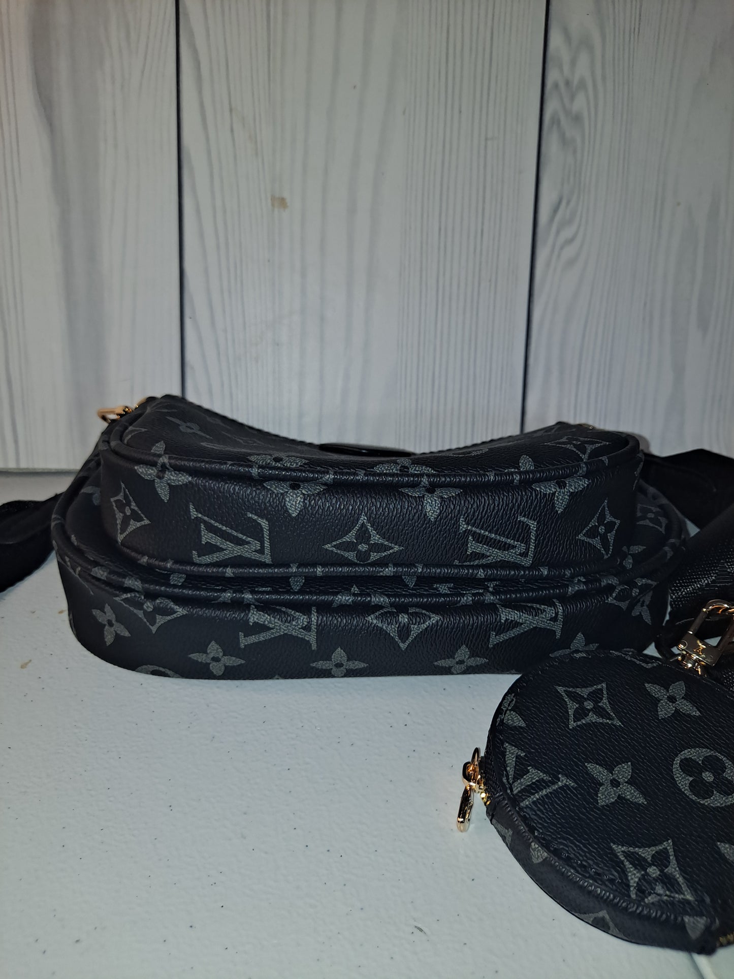 Clearance BLACK LV 3PC CROSSBODY BAG